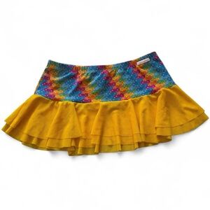 D&G Dolce and Gabbana Beachwear Multicolor Mini Skirt
